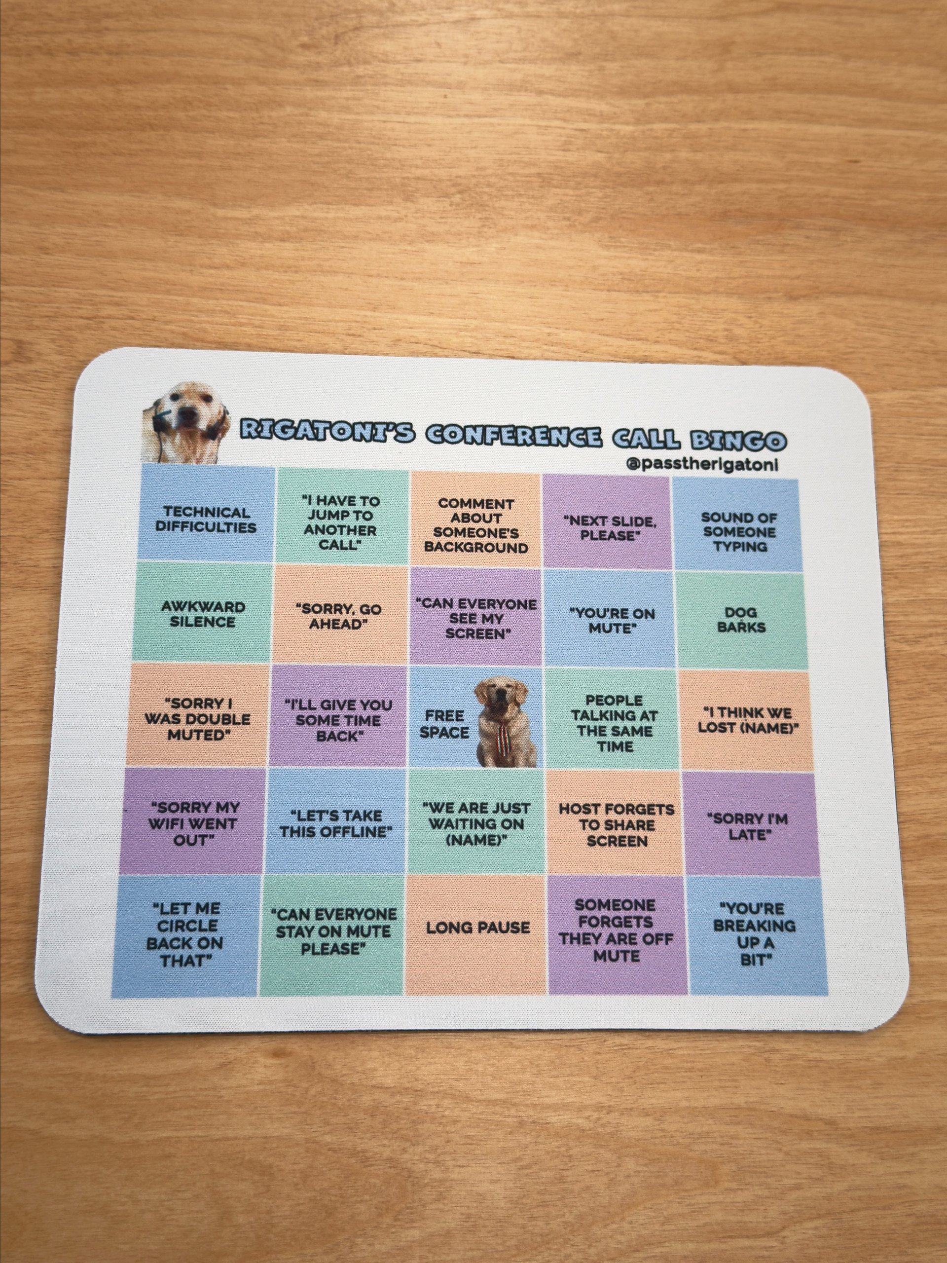 Rigatoni's Conference Call Bingo Mouse Pad product image (2)