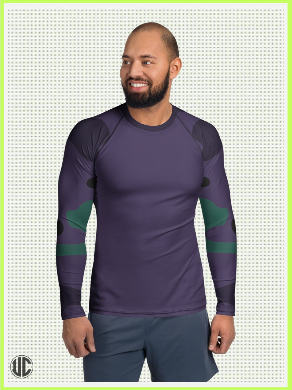 Midnight Purple Camo – Men’s Rash Guard product image (1)