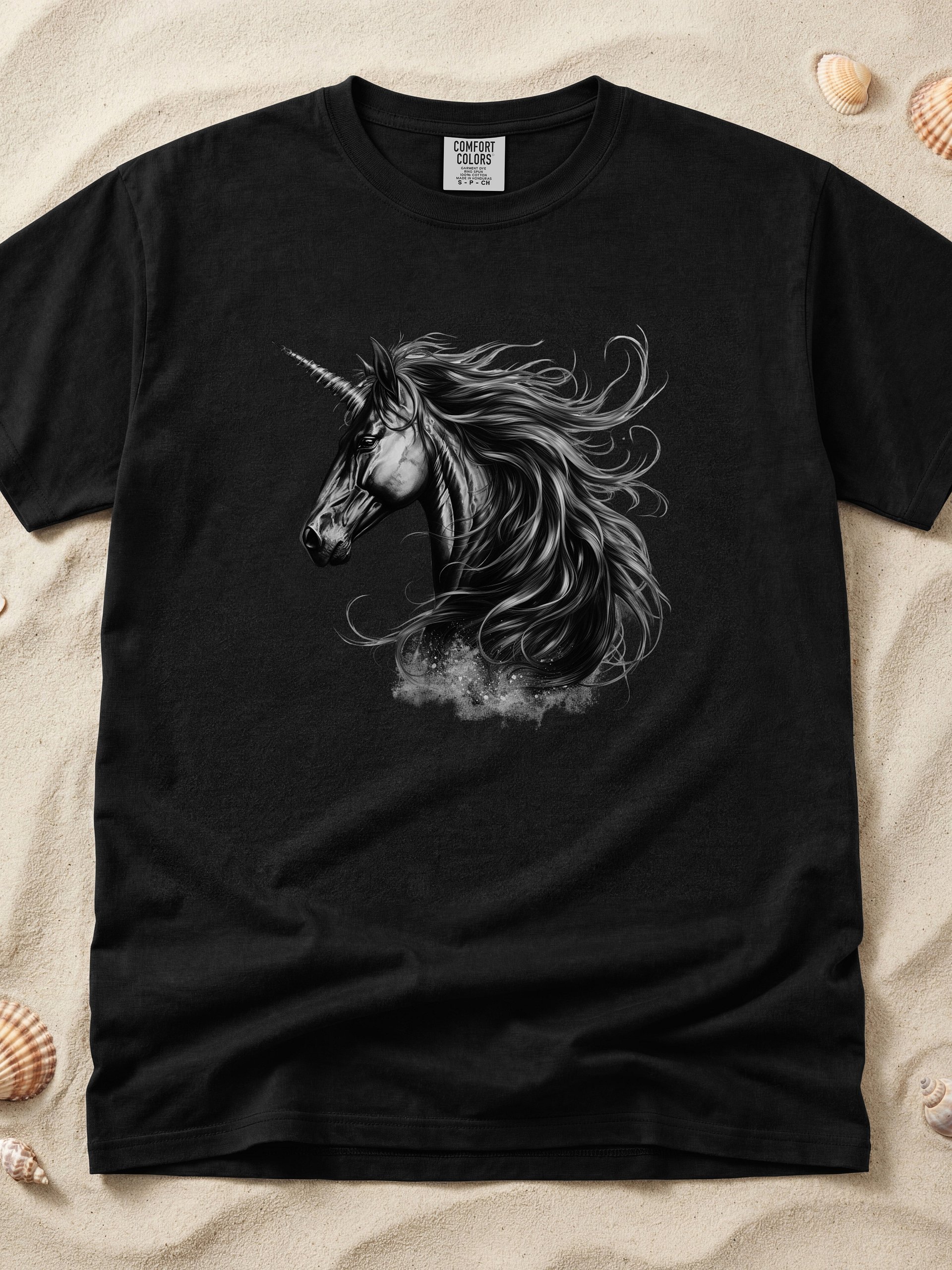 Mystic Black Unicorn T-Shirt product image (6)