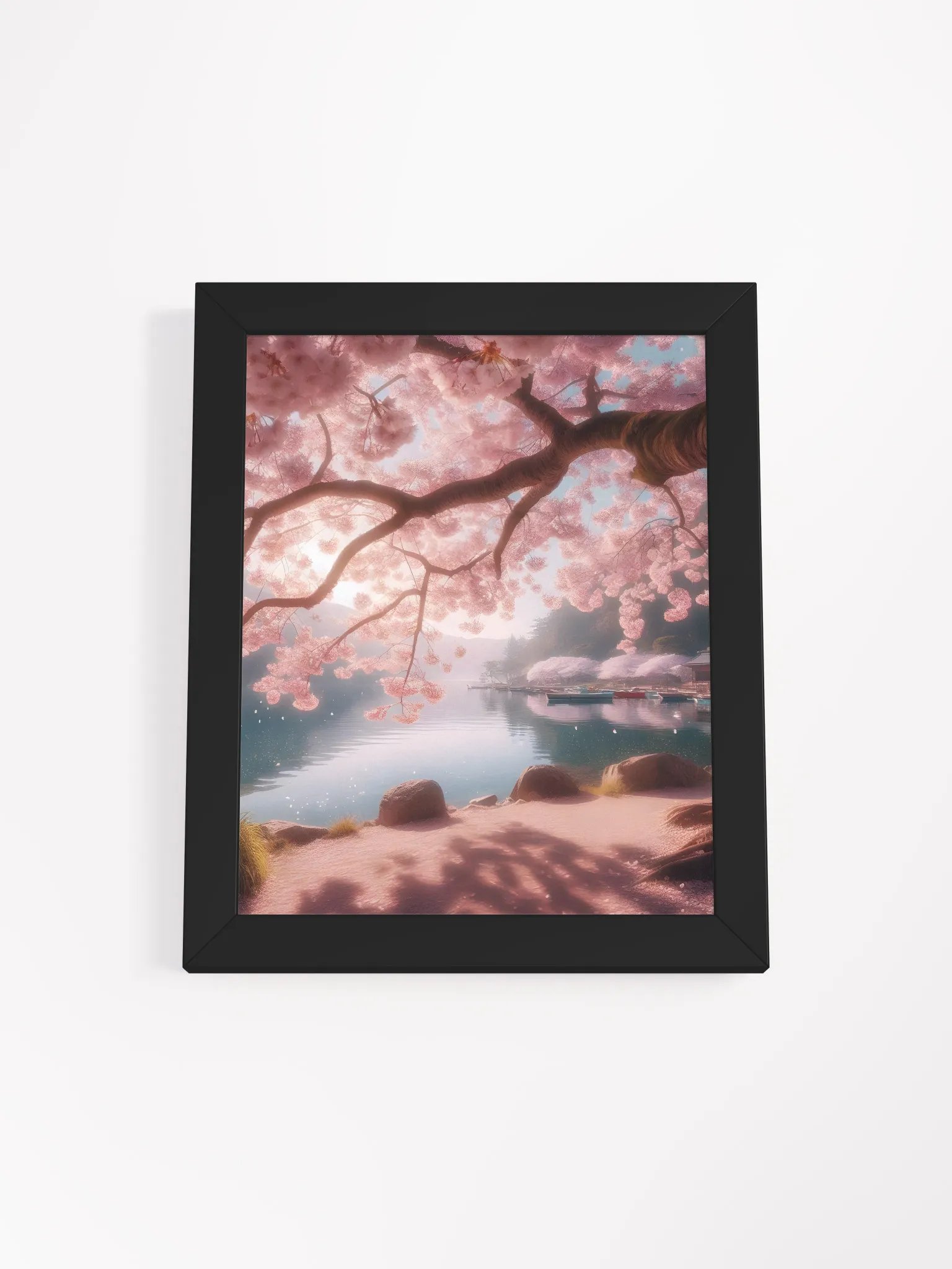 Lakeside Petals Matte Poster In Frame product image (1)