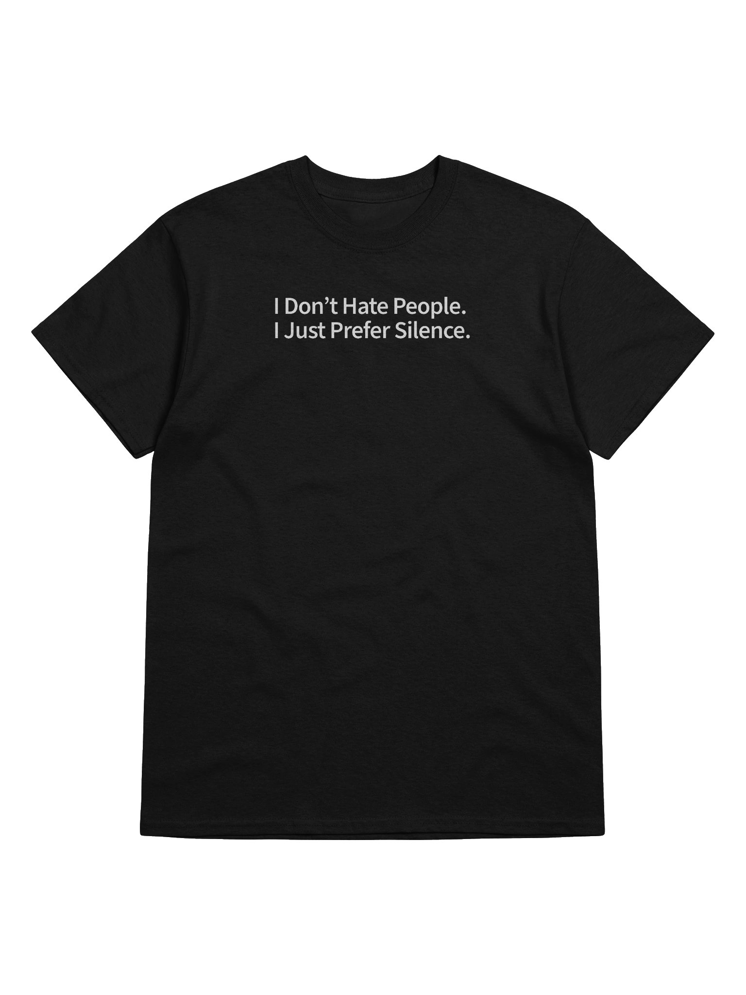 I Don’t Hate People — Statement T-Shirt - White Print product image (18)