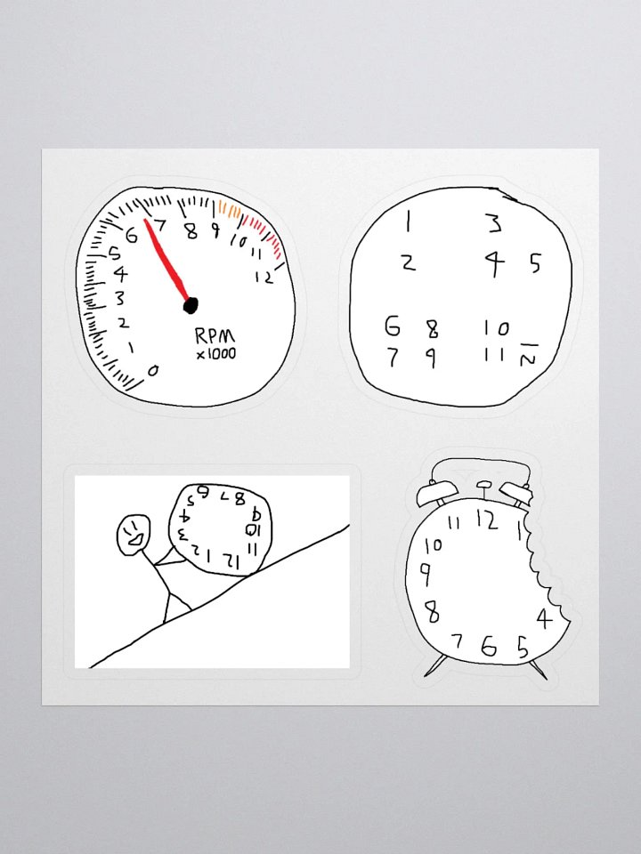 Tachometer, Loss, Sisyphus, Alarm Clock Stickers product image (1)