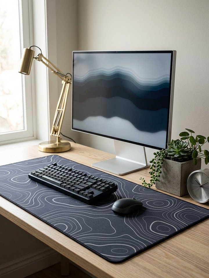 High Ground desk mat (white on black) product image (1)