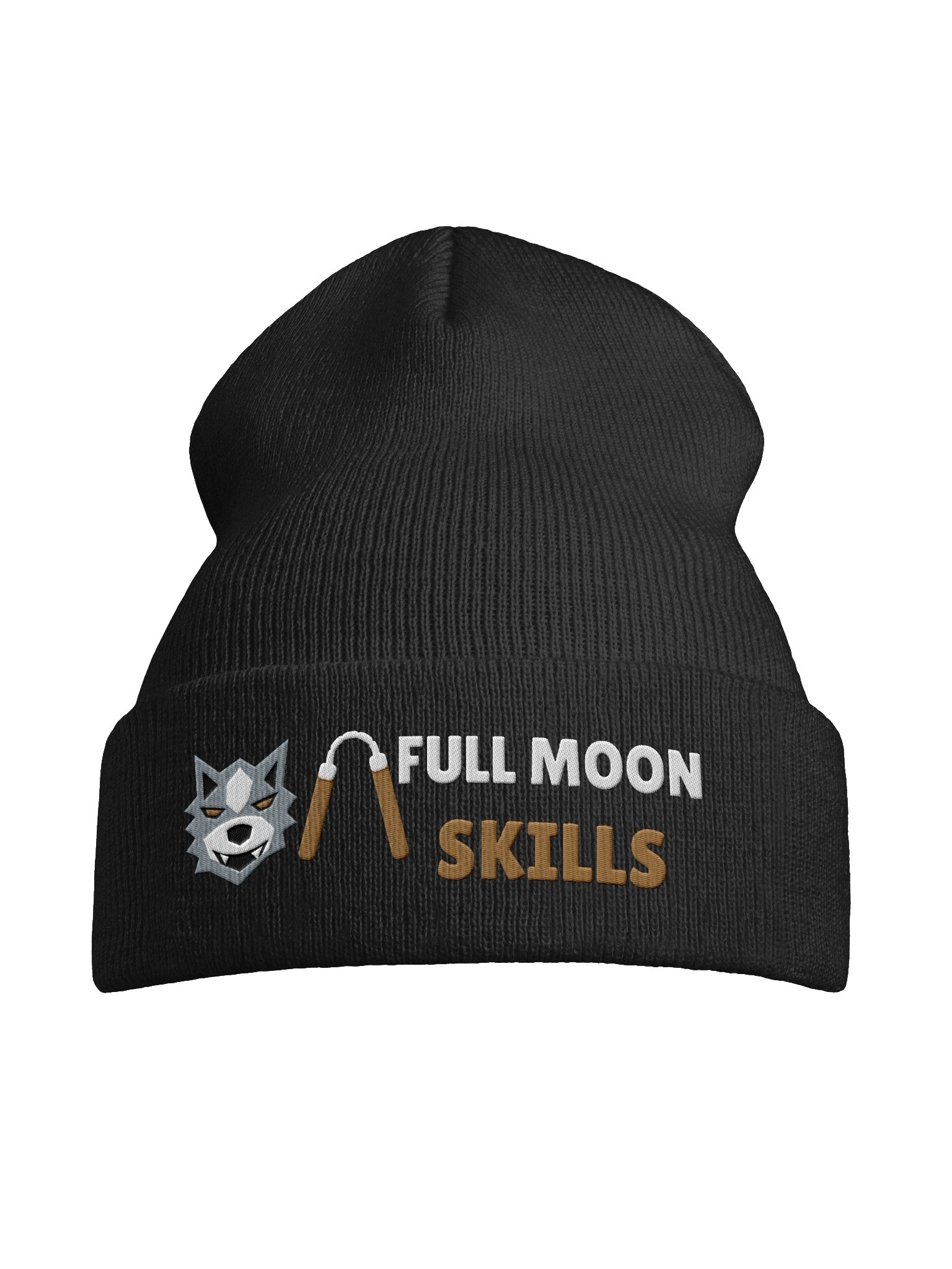 PATB Full Moon Skills Wolf Emblem Cuffed Beanie product image (7)