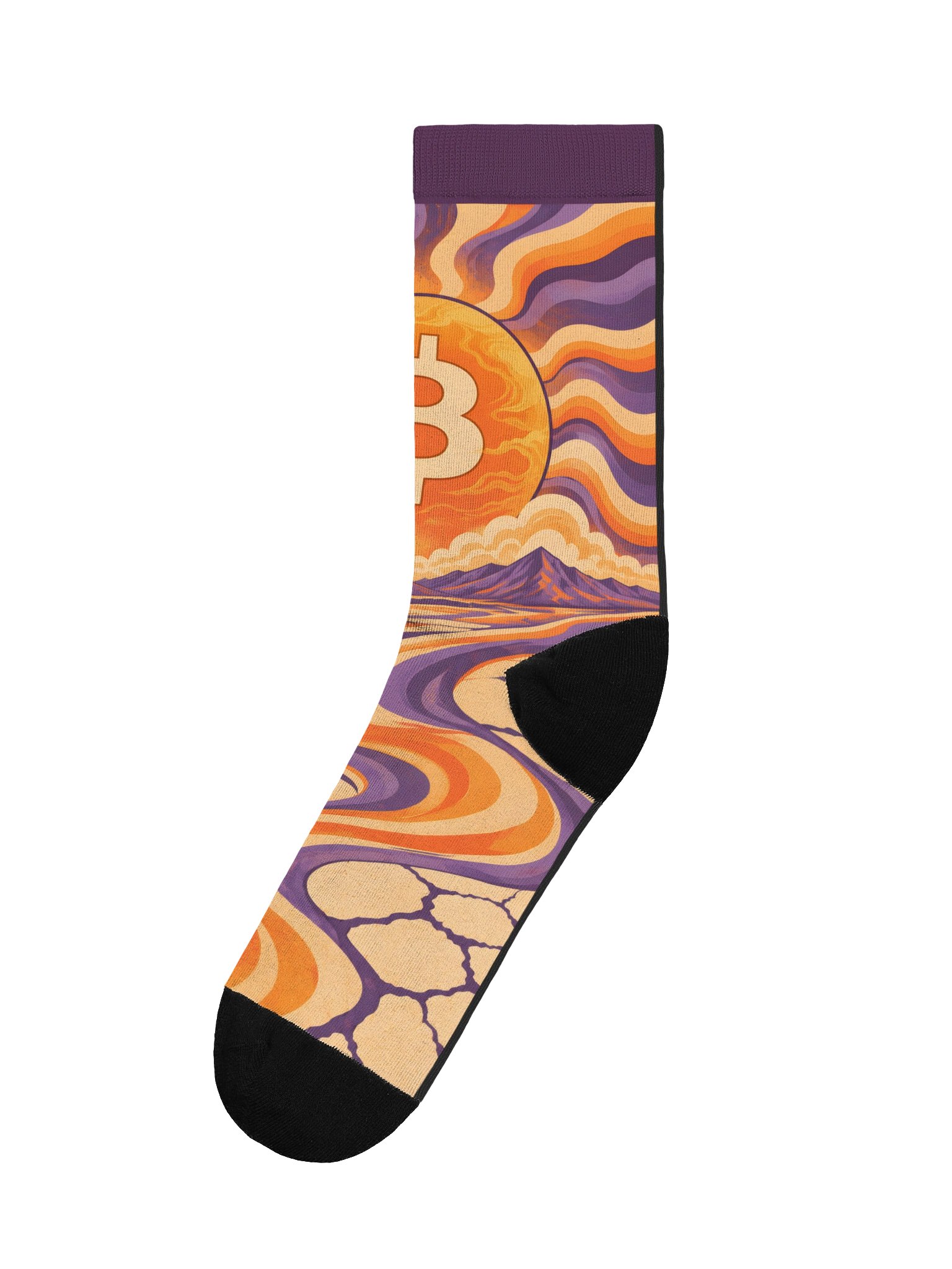 Playa Sun Bitcoin Crew Socks product image (1)