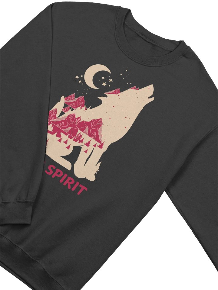 Wild Spirit Howling Wolf Crewneck product image (2)