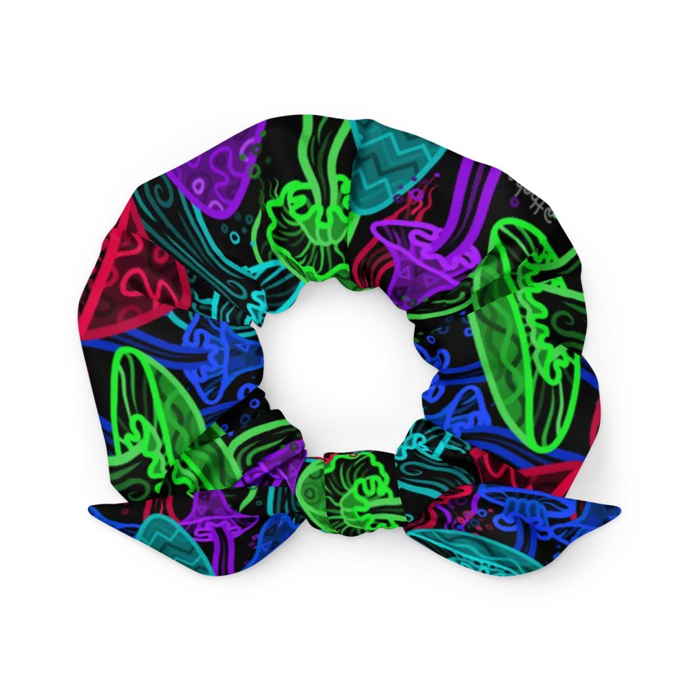 Neon Mushrooms (Variation 1) Scrunchie product image (2)