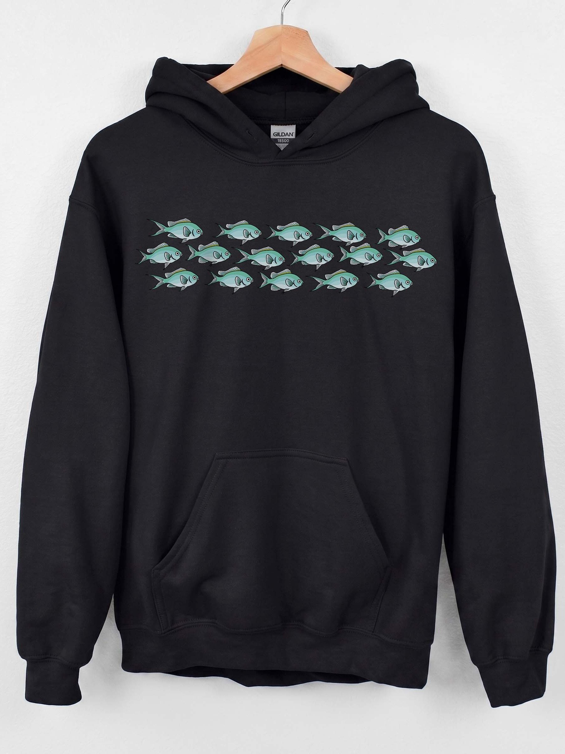 A School of Green Chromis Hoodie for Reef Aquarium Lovers product image (1)