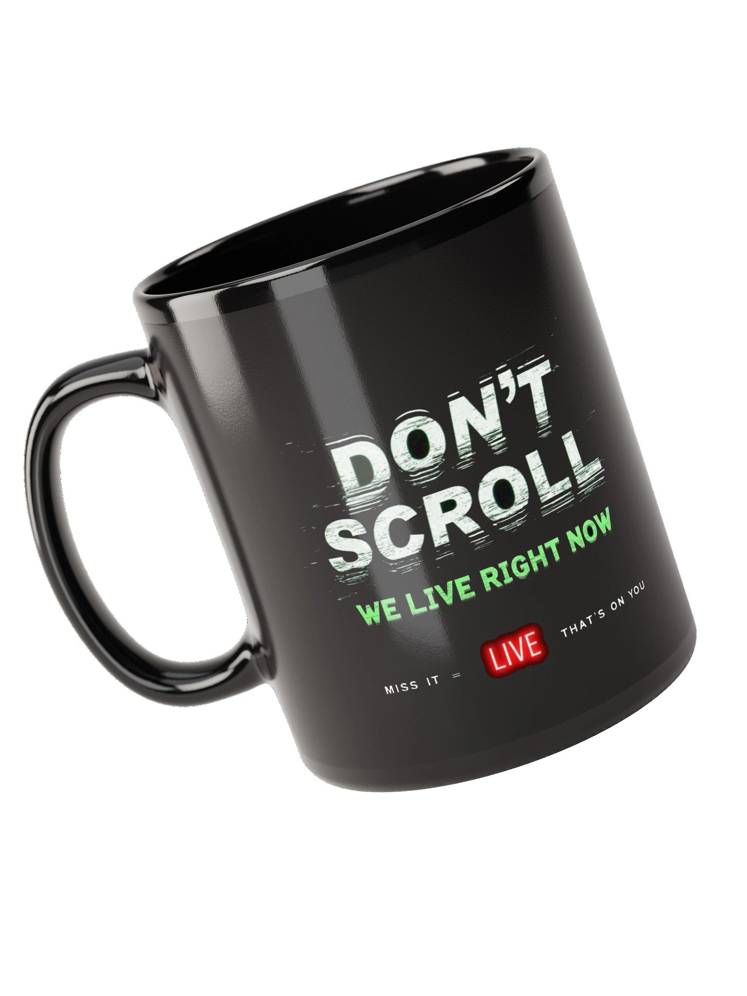 Don’t Scroll Glitch Mug product image (5)