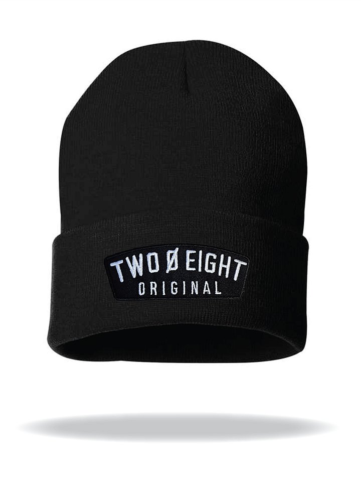 Two 0 Eight Original Patch Black Cuffed Beanie product image (1)