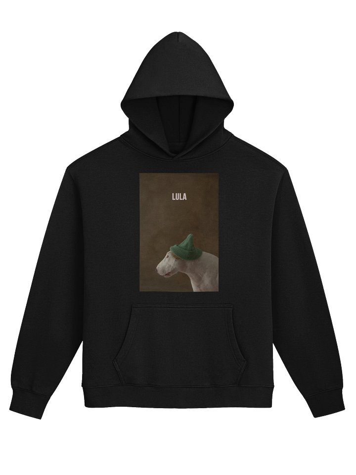 Lula in a Green Beanie Premium Hoodie product image (1)