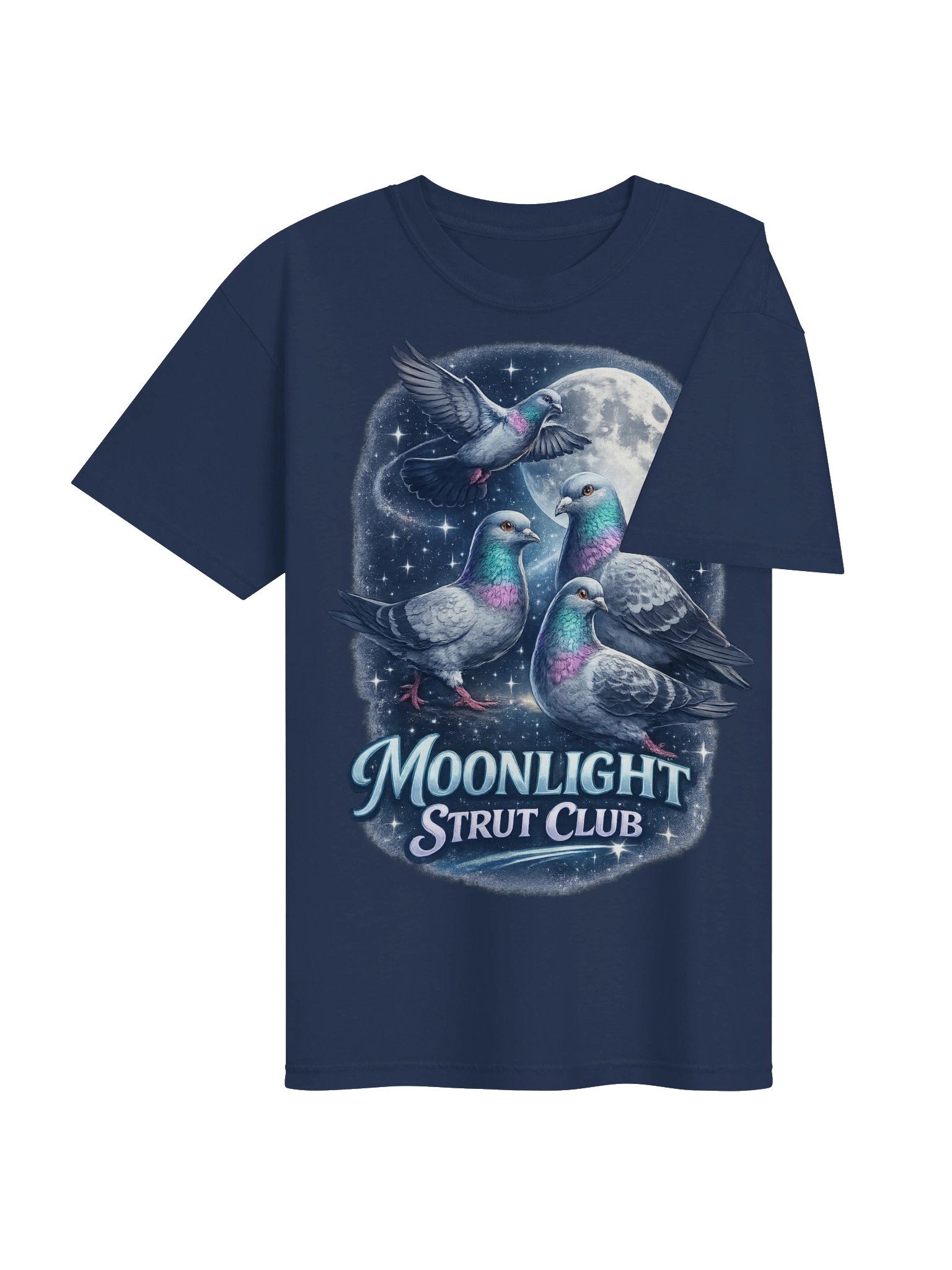 Pigeon Retro Graphic T-shirt, Vintage Pigeon Moon T-shirt, Pigeon Lovers, Funny Brid Tee product image (40)