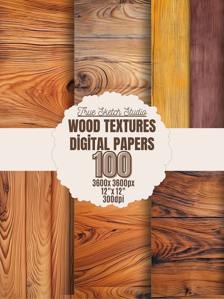 Rustic Wood Texture Digital Paper Bundle 3 product image (2)
