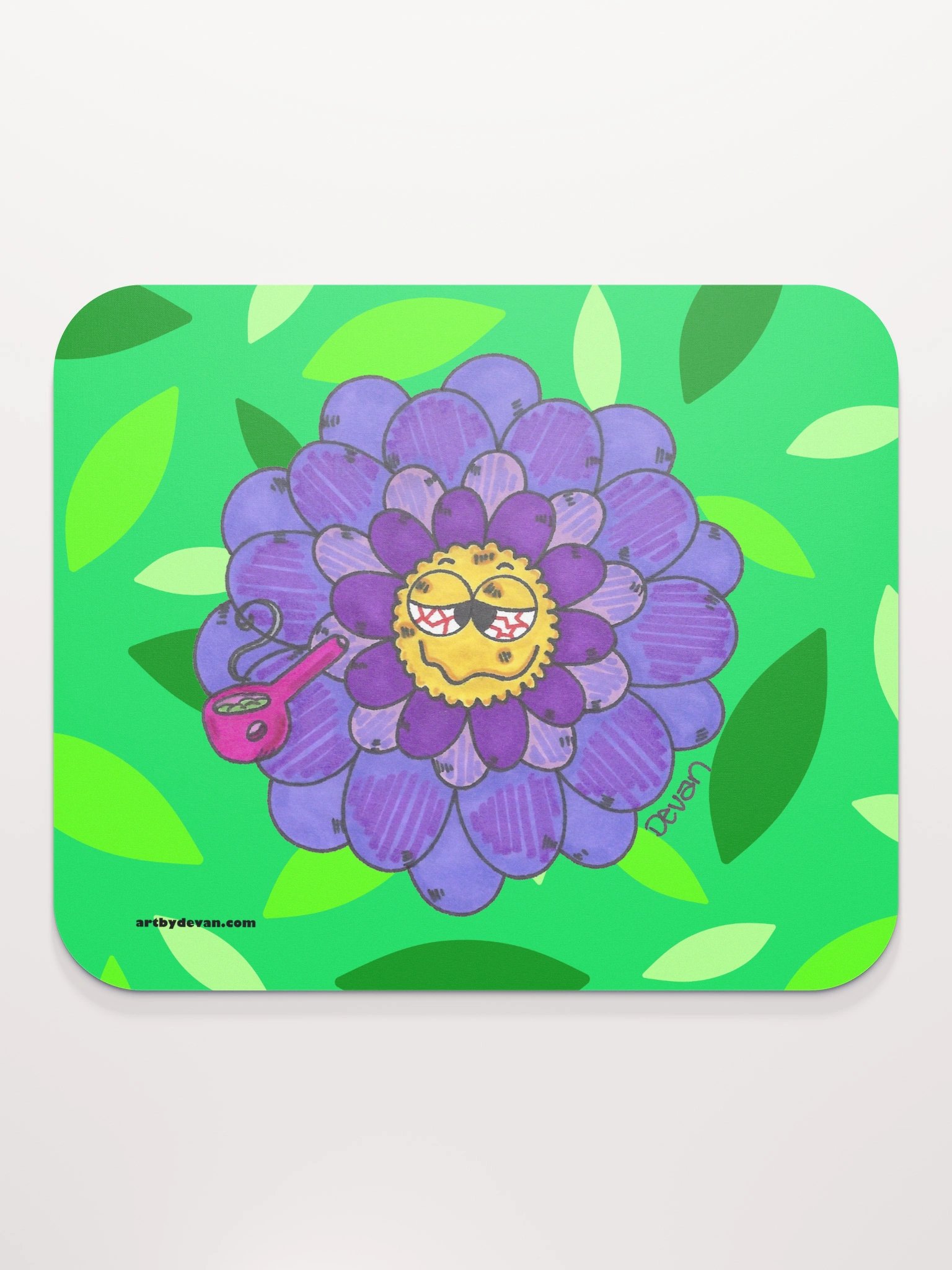 Purple Stoner Flower Mousepad product image (2)