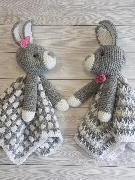 Bunny Lovey Blanket Crochet Patterns - Security Blanket PDF Pattern - Crafting Happiness product image (2)