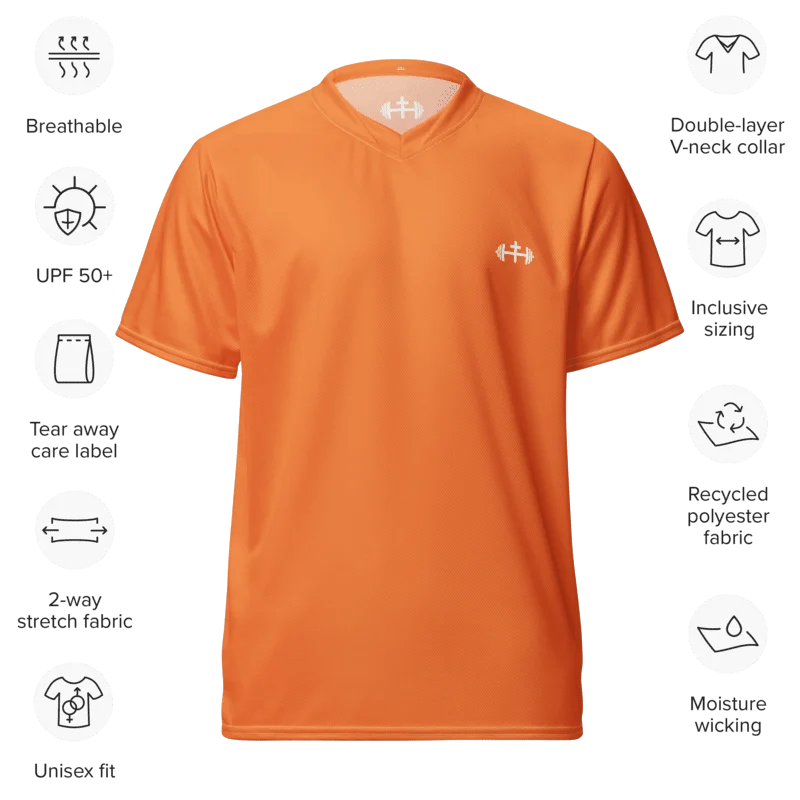 His House Mens Performance V-Neck T-Shirt - Orange product image (7)