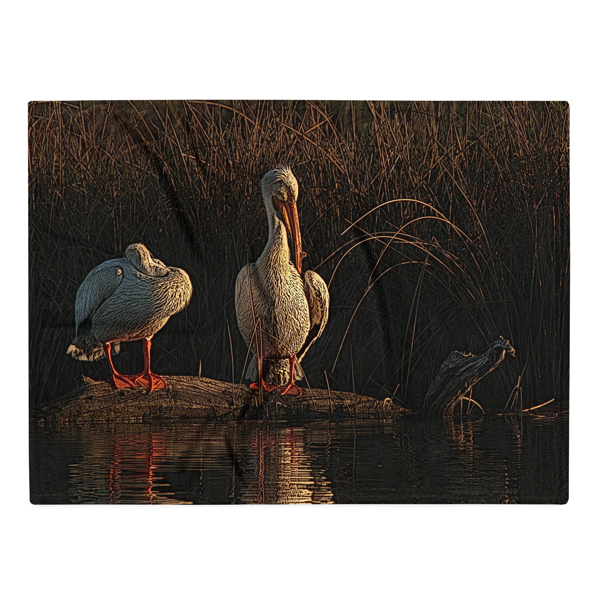 American White Pelicans Throw Blanket product image (2)