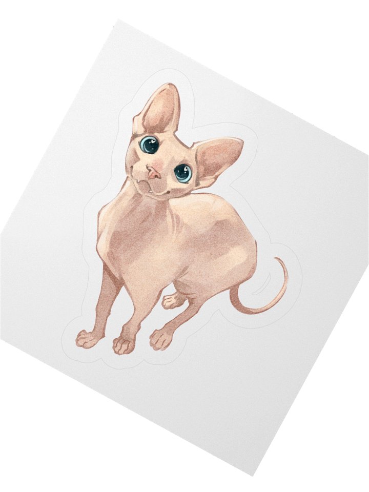 Cute sphynx | Kiss-cut sticker product image (2)