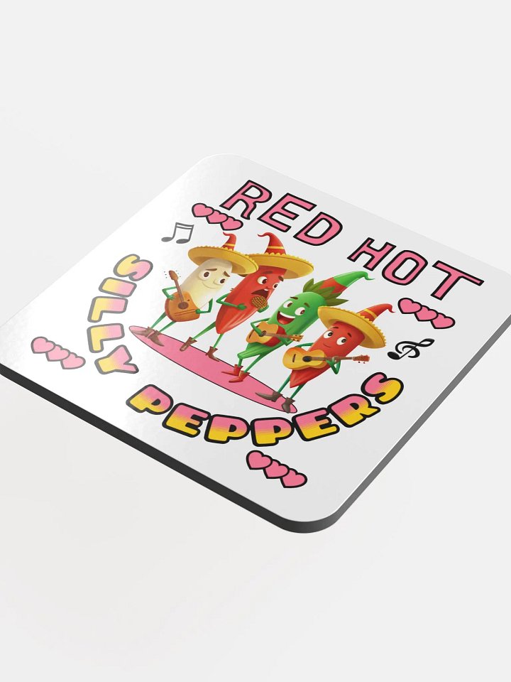 Silly Peppers Red Hot Music Cork Coaster product image (1)