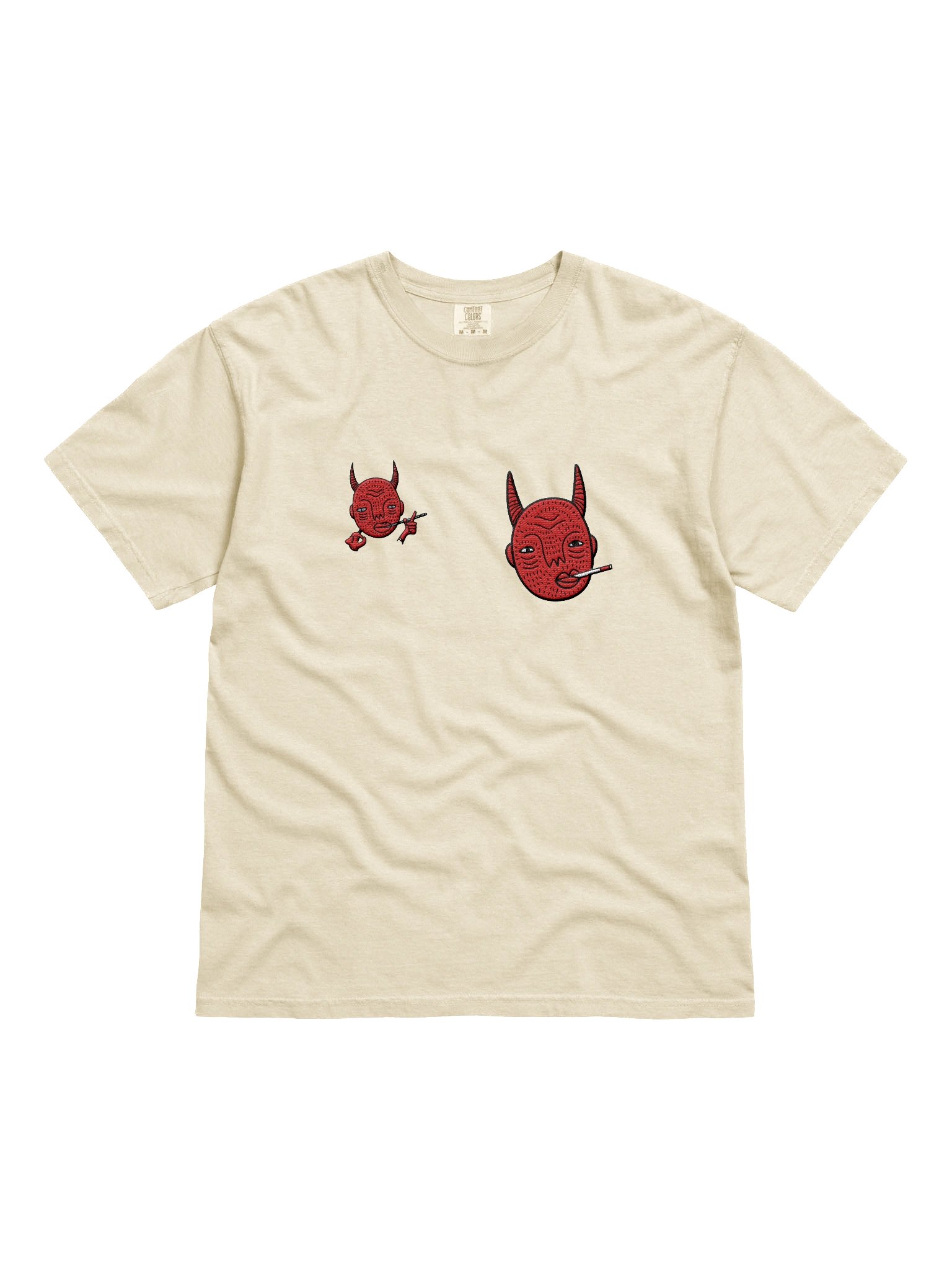 Horned Cartoon Face Graphic Tee product image (1)