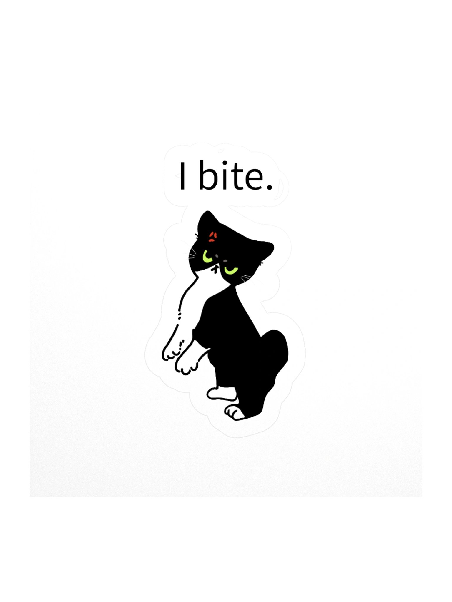 I bite. Sticker product image (1)