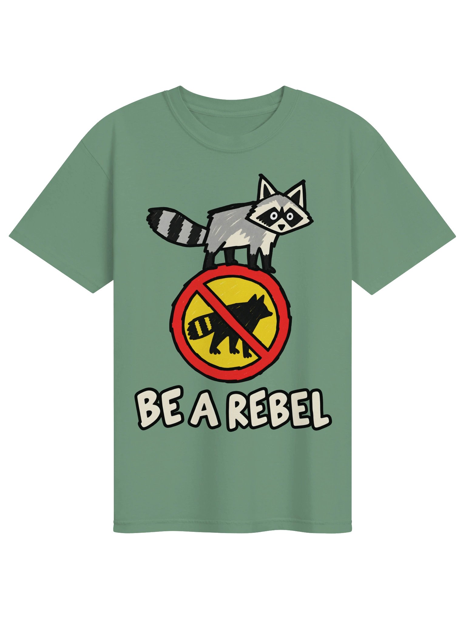 Be a Rebel Raccoon Heavyweight Graphic Tee product image (1)