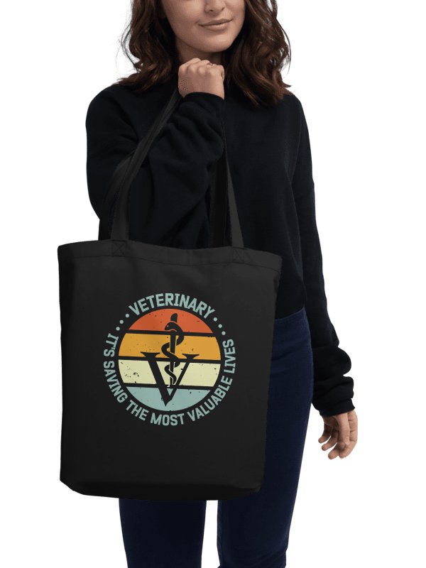 "saving the most valuable lives" black bag (medium size) product image (2)