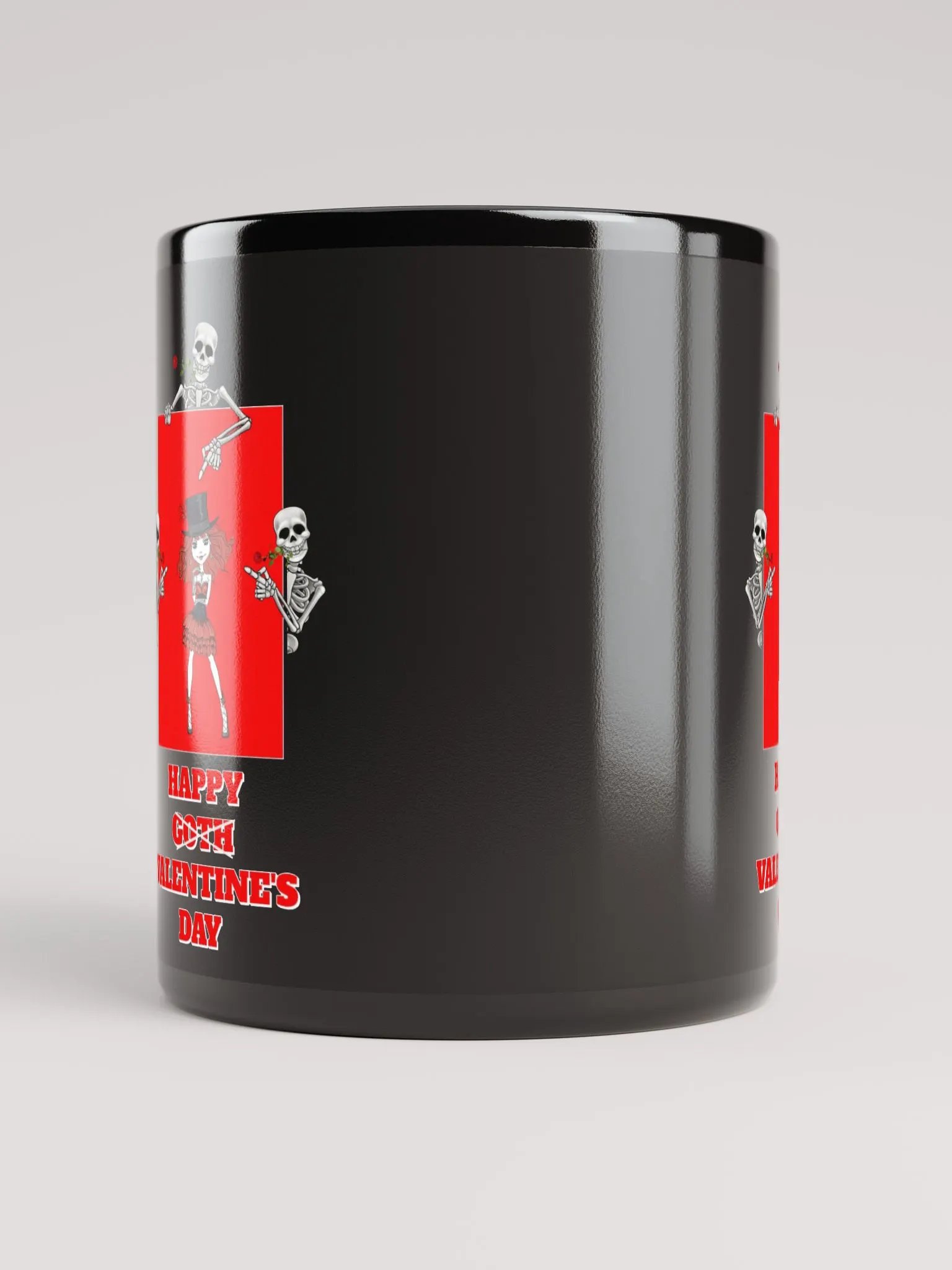 Happy Goth Valentine's Day Black Mug product image (12)