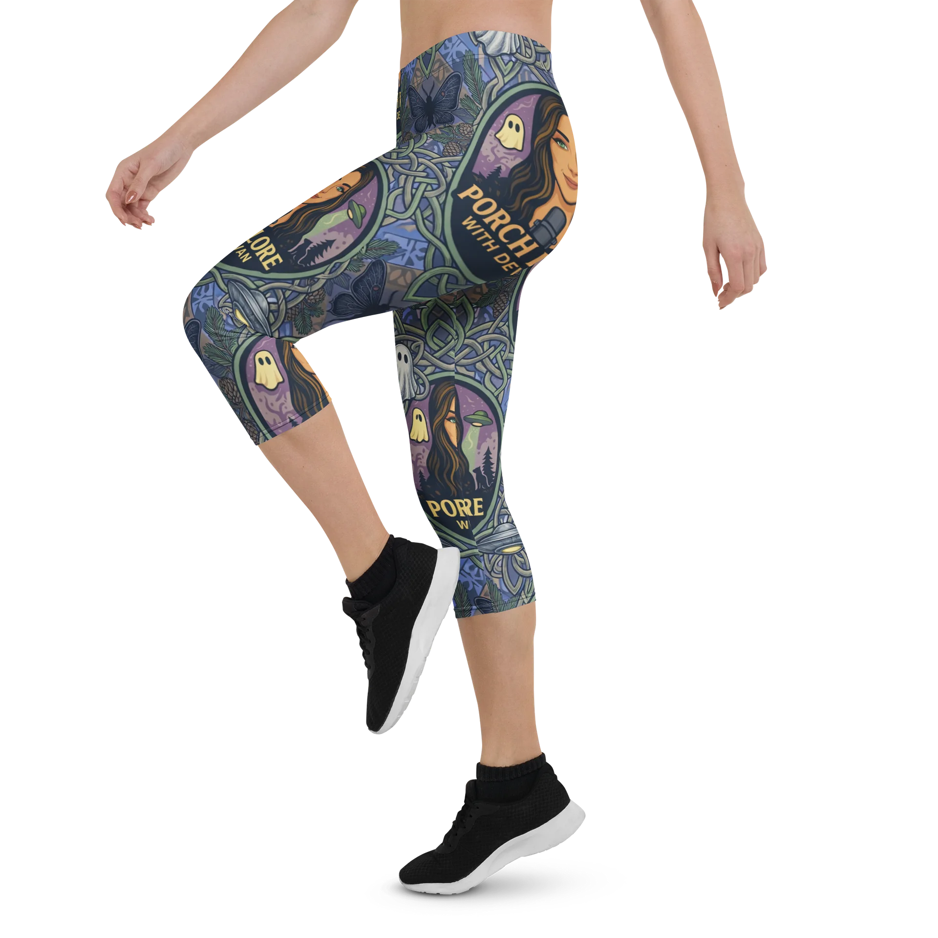 PORCH LORE DEVAN PERIWINKLE MOTH LEGGINGS product image (3)