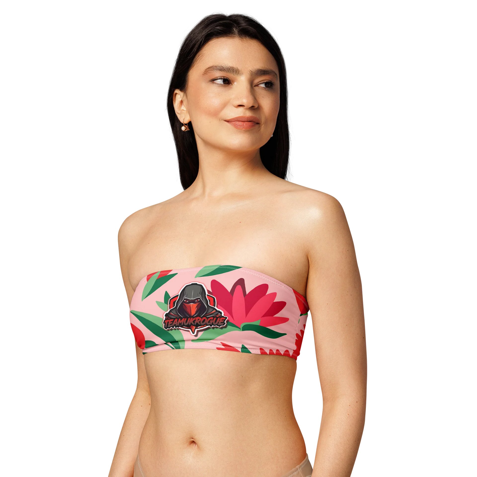 All-Over Print Recycled Bandeau Bikini Top product image (5)