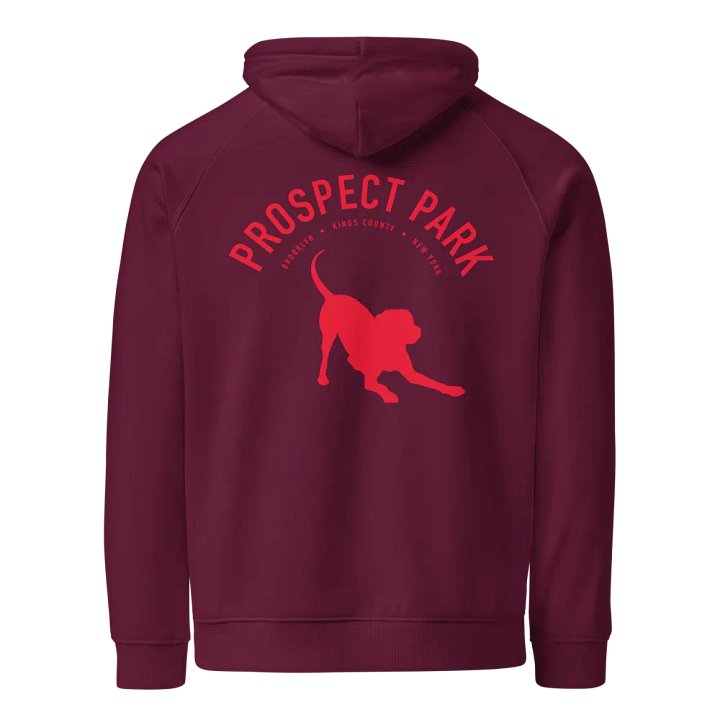 Prospect Park Plum hoodie with dog embroidery on chest product image (1)