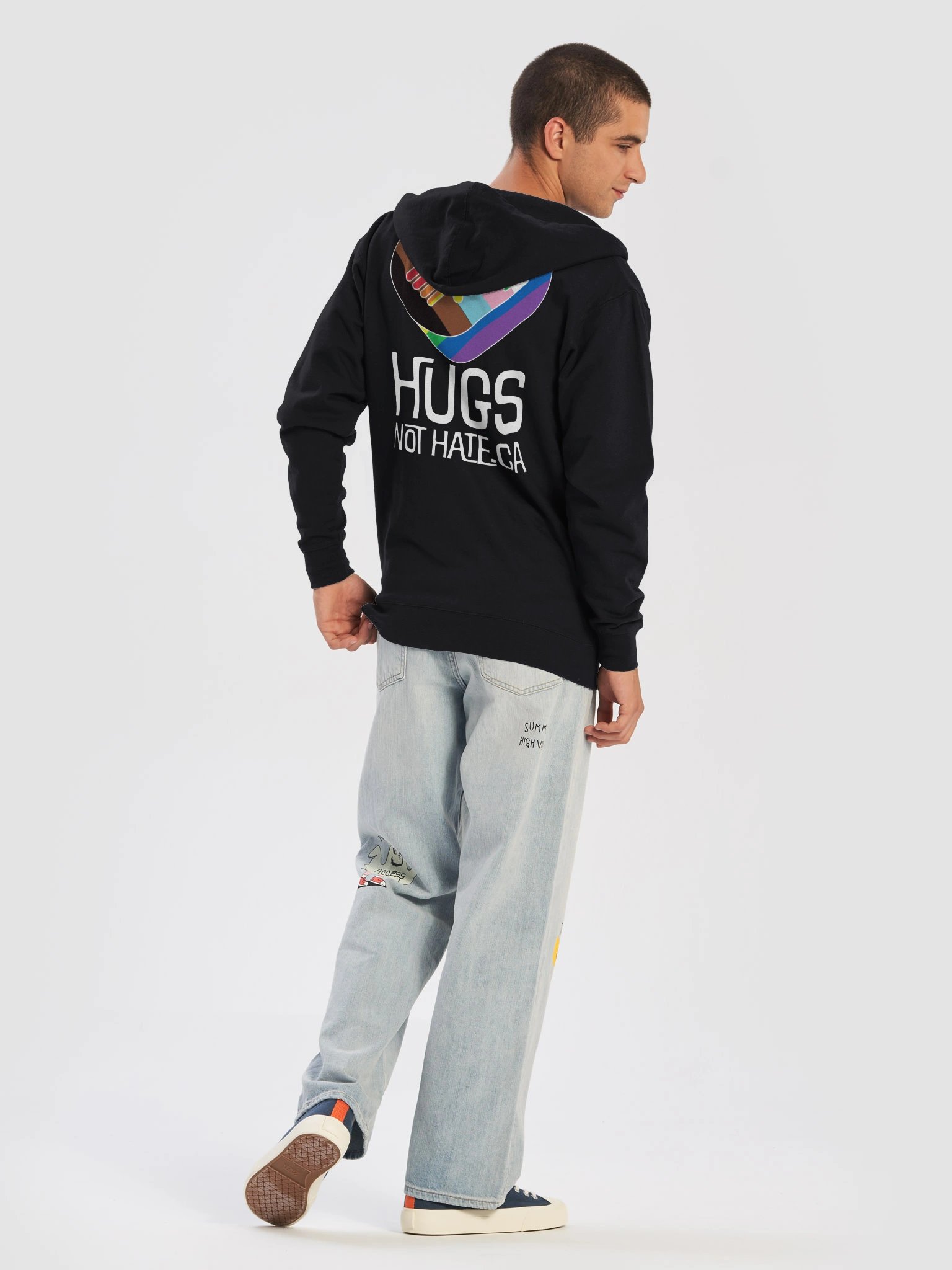 Hugs Not Hate Zip Hoodie product image (8)