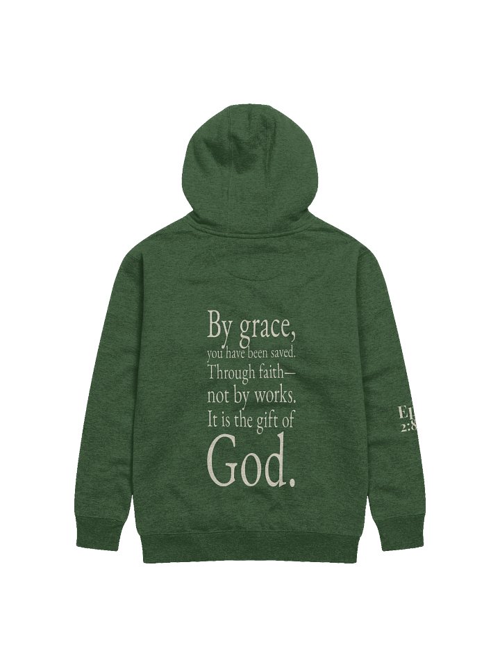 By Grace Hoodie – Ephesians 2:8‑9 (Dark) \| By Grace Capsule product image (2)
