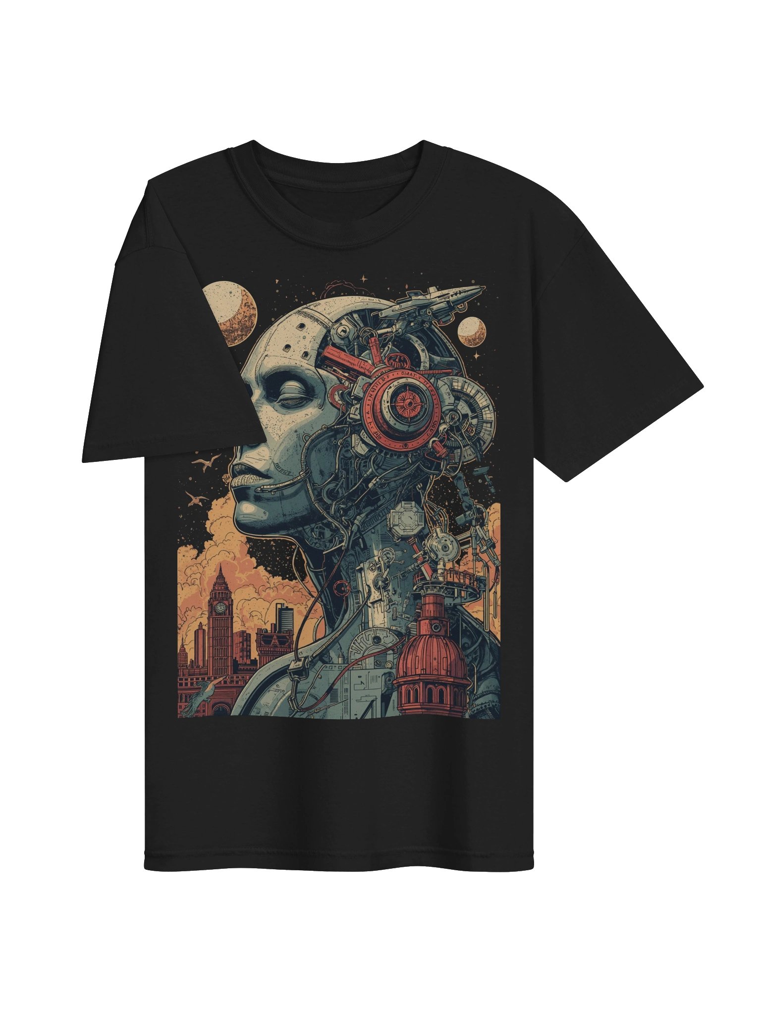 Cyborg Cosmos Skyline Heavyweight T-Shirt product image (6)
