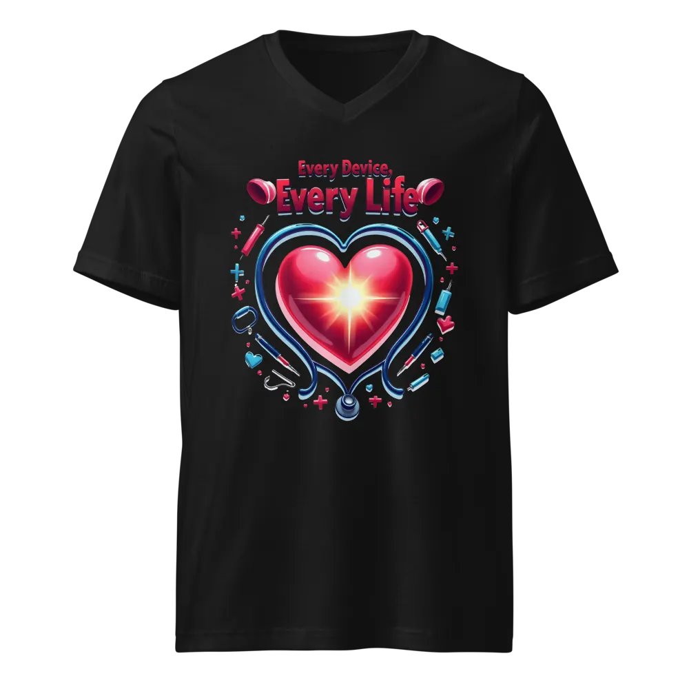 EVERY DEVICE EVERY LIFE V-Neck Tee product image (1)