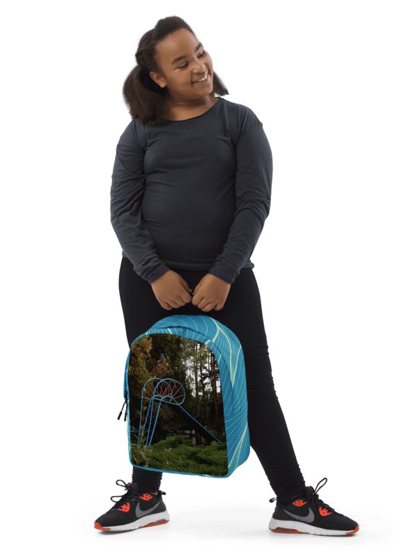 Design-backpack - Abandoned, nostalgic playground in the woods (Blue Design) product image (2)