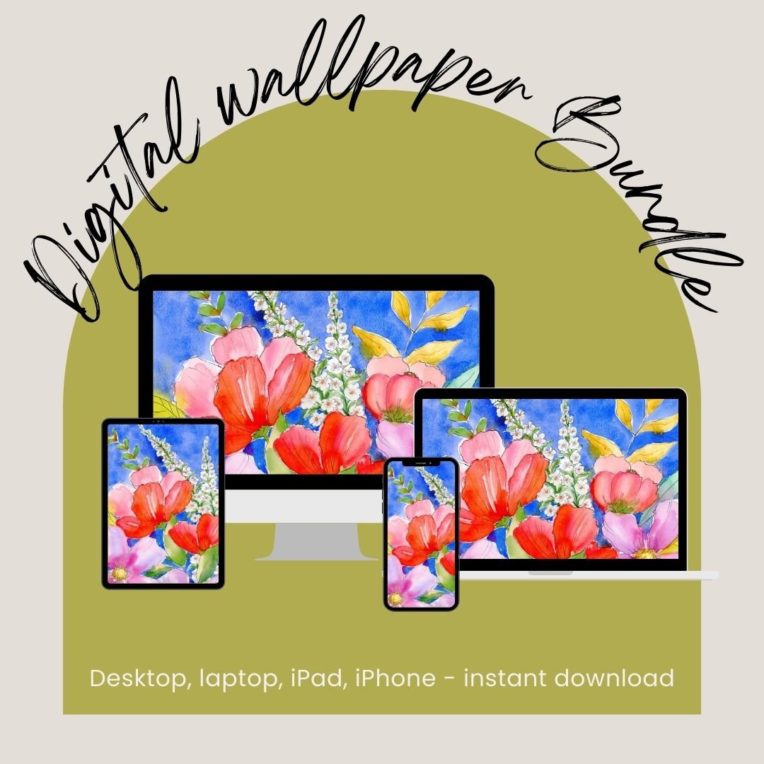 Blooming Blue Digital Wallpaper Pack product image (5)