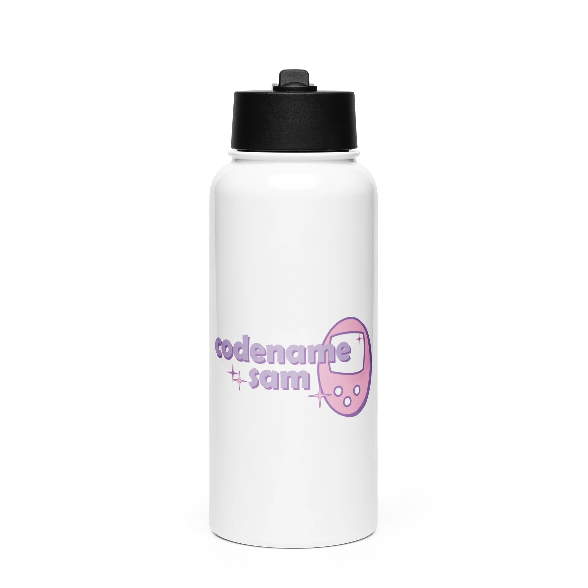 Codenamesam Logo Bottle with Straw (Purple & Pink) product image (1)
