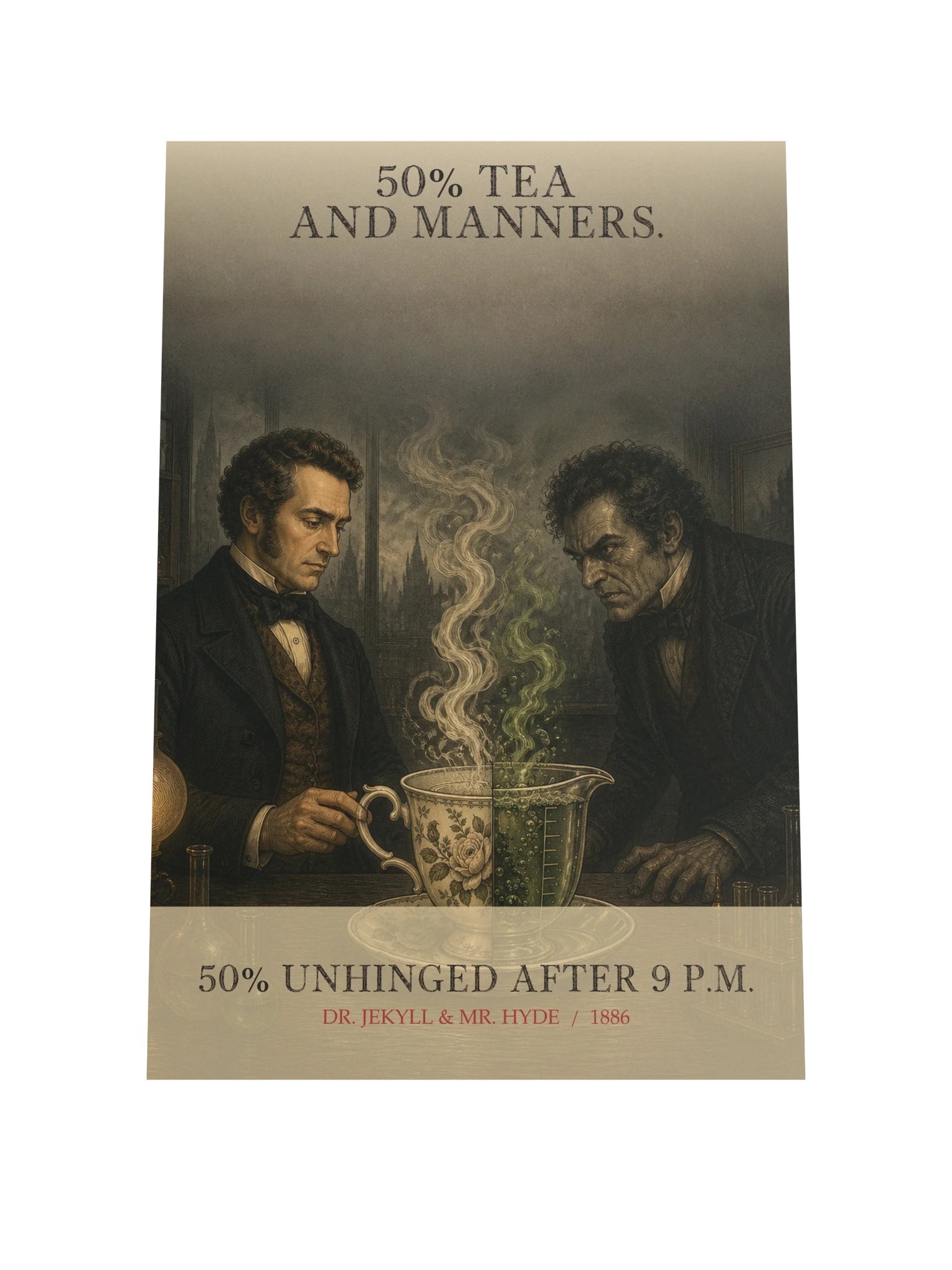 Tea Manners Unhinged -- The Strange Case of Dr Jekyll and Mr Hyde Art Print product image (9)