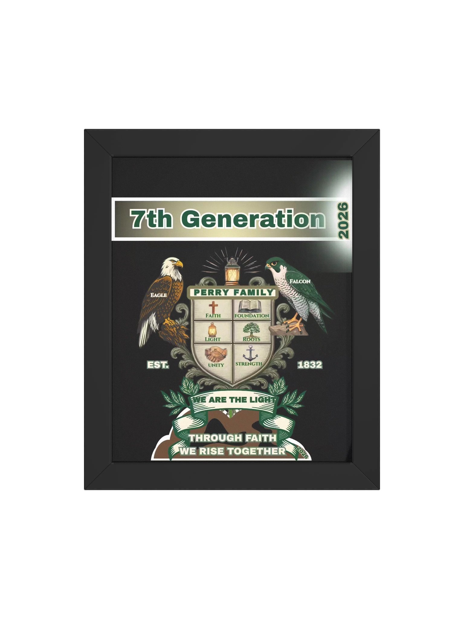 7th Generation Perry Family Reunion 2026 Framed Poster – 8" x 10" Legacy Edition product image (4)