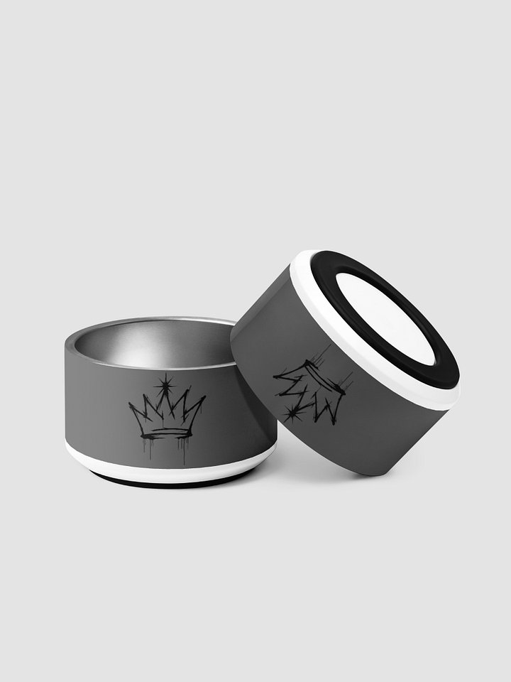 ONE KING Urban Crown Pet Bowl Gray product image (1)