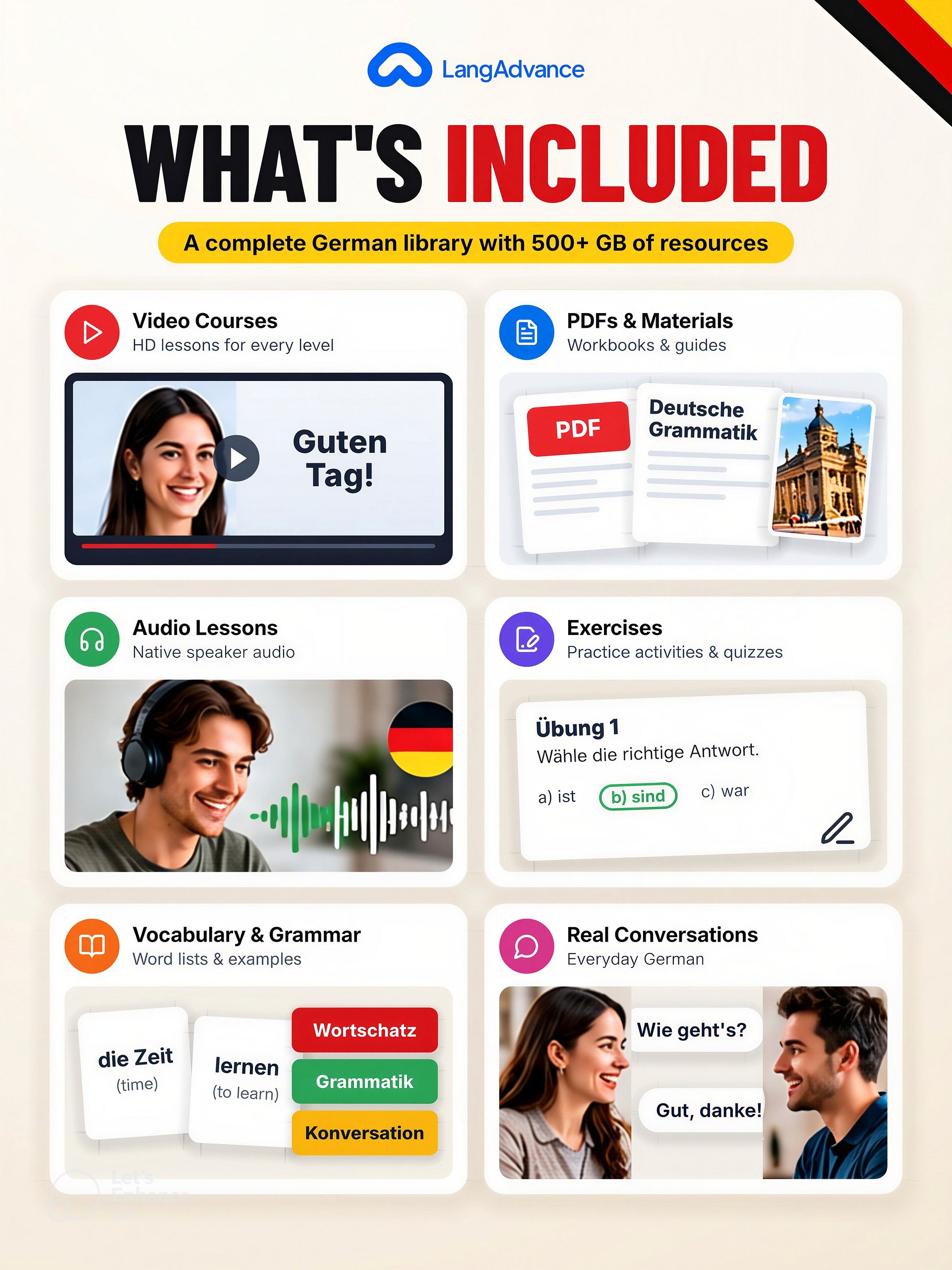 German learning system: A1–C2 + 500+ GB of resources product image (4)
