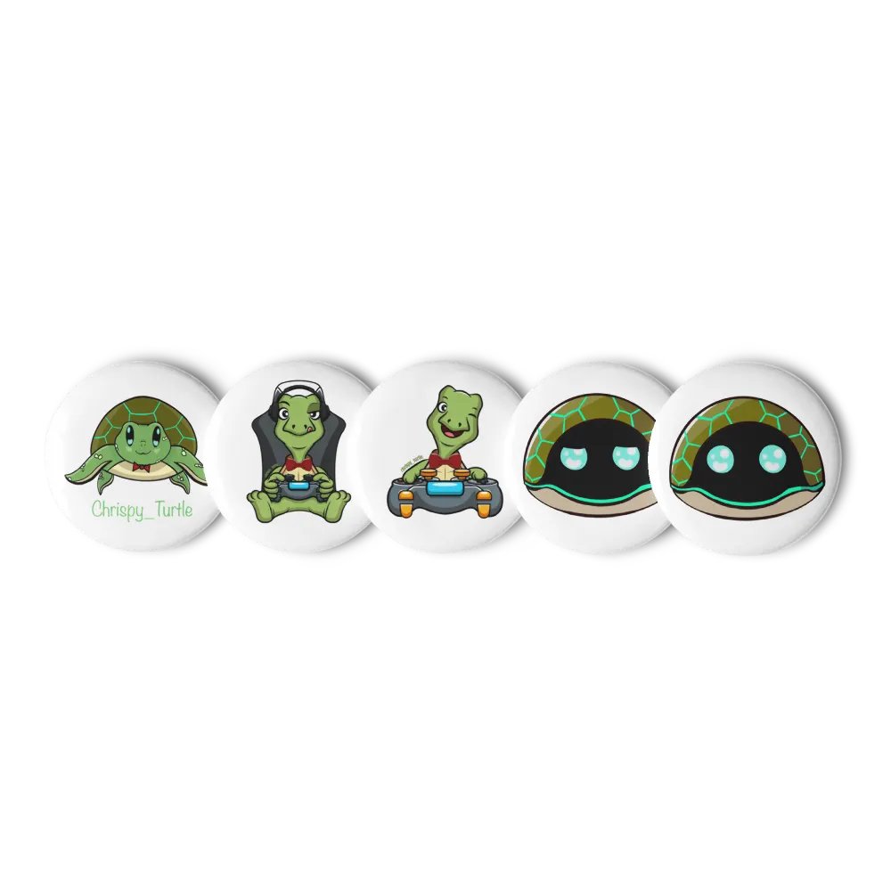 Chrispy Turtle pins set of 5 product image (3)