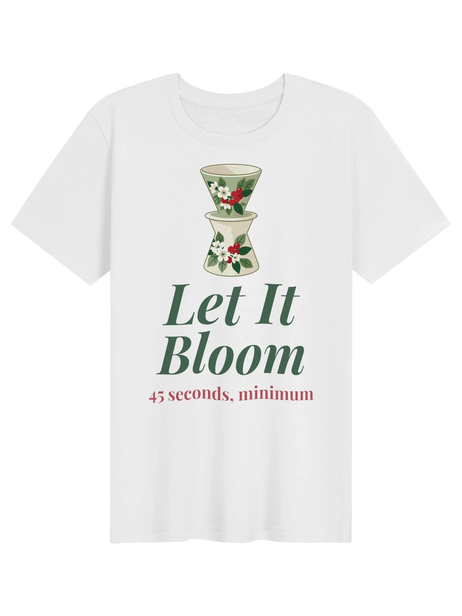 Let It Bloom unisex tee in White