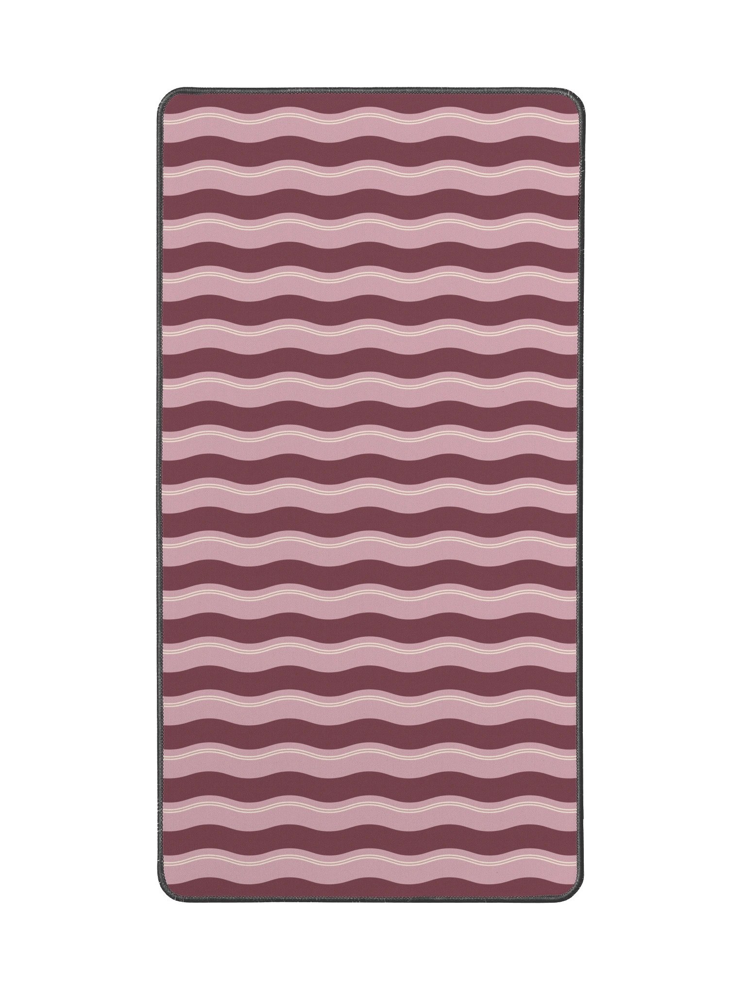 Rose Ribbon Desk Mat — Pink & Burgundy Stripes product image (2)