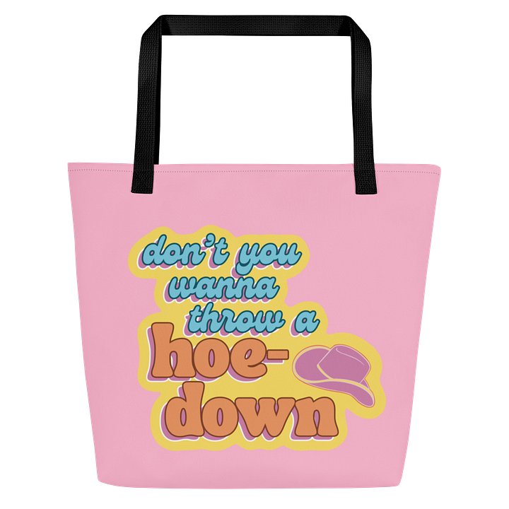 Don't You Wanna Throw a Hoedown Pink Tote Bag product image (1)