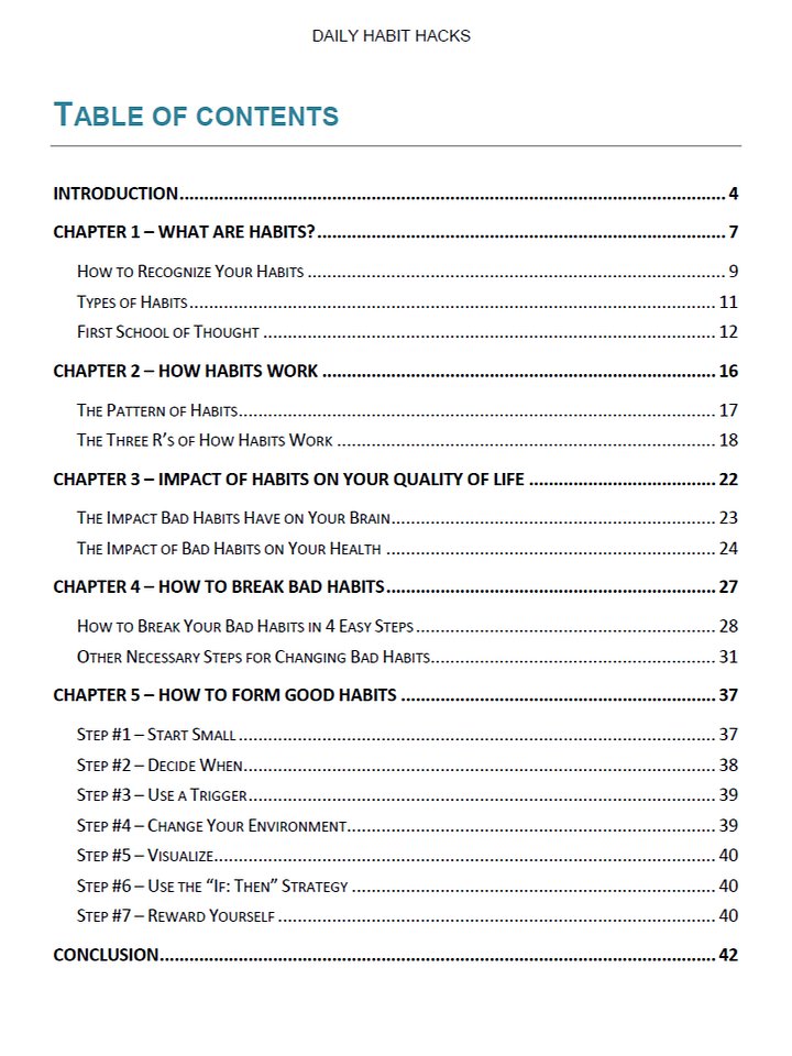 Daily Habit Hacks eBook product image (2)