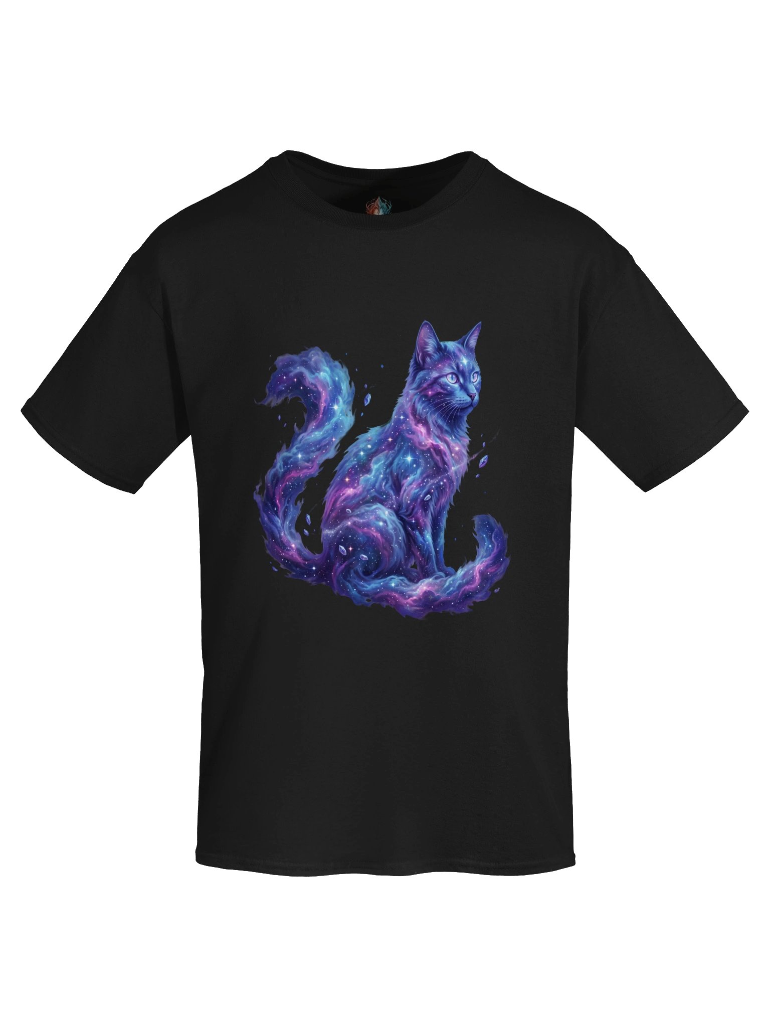Celestial Nebula Cat | Cosmic Galaxy Heavyweight T-shirt product image (5)