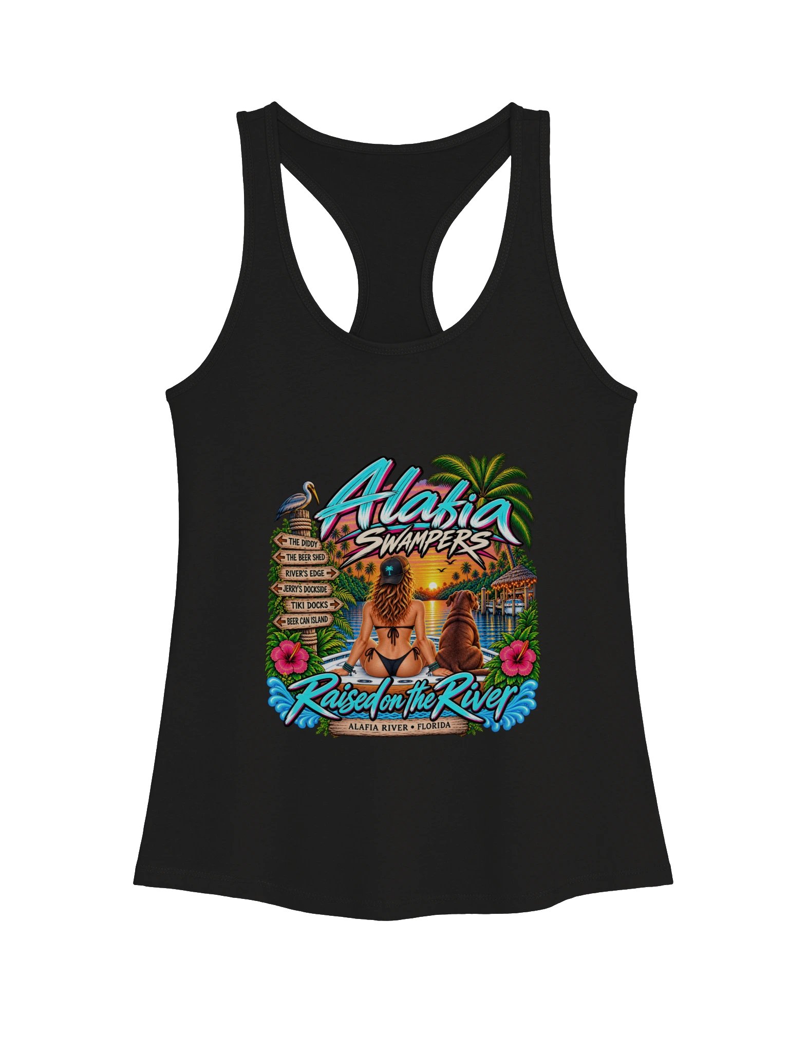 Raised on the River — Ladies Racerback Tank product image (1)
