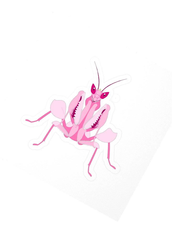 orchid mantis sticker product image (2)
